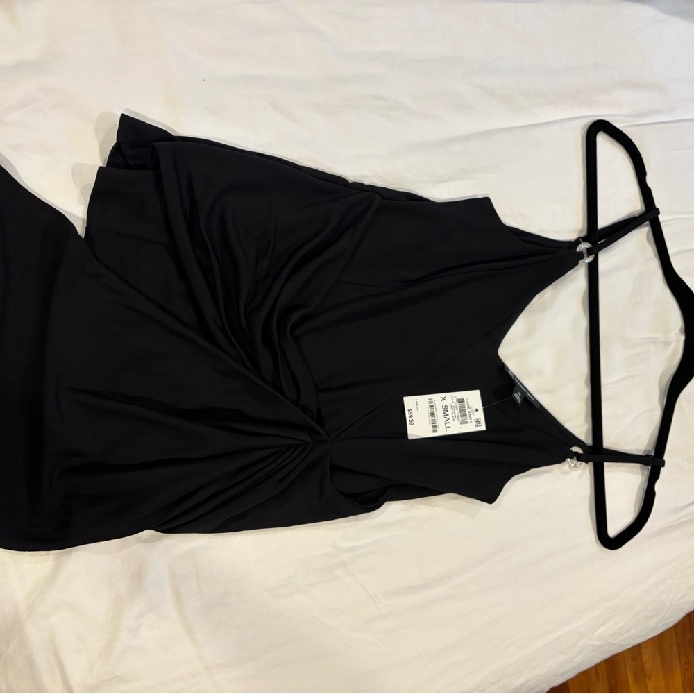 INC International Concepts Black Sleeveless Top